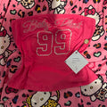 Baby Phat pink rhinestone baby doll top, front