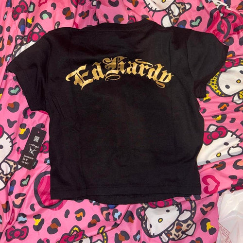 Ed Hardy black tiger tee, detail